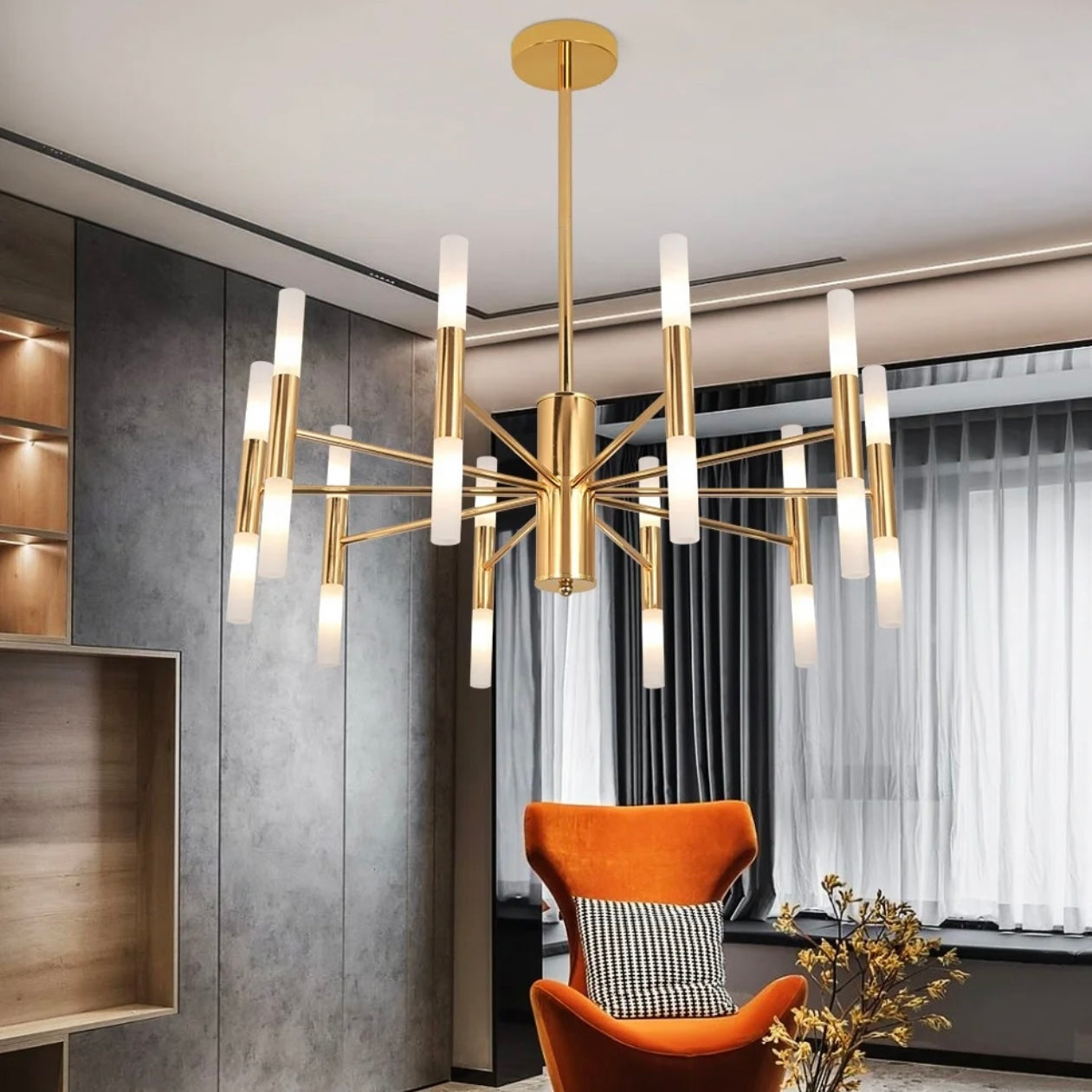 20 Head Chandelier Gold