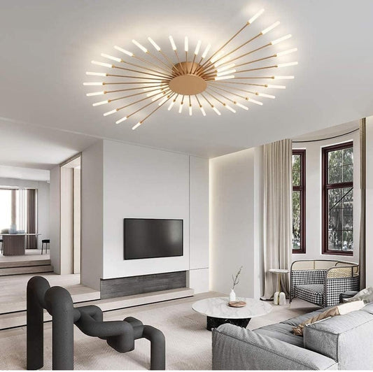 Firework Chandelier light Gold