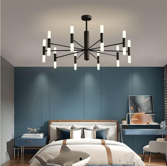 20 Head Chandelier Black