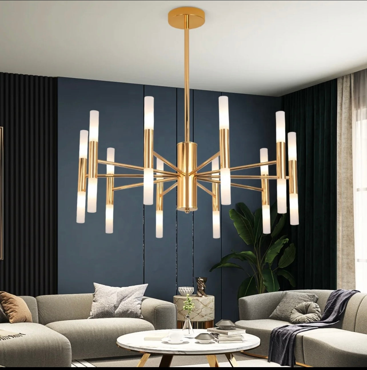 20 Head Chandelier Gold